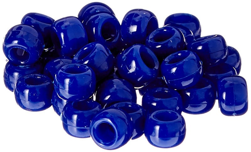 The Beadery 9x6MM Barrel Pony Beads  Royal Blue  900 Pieces